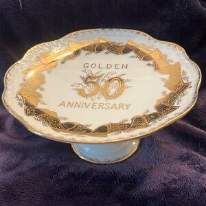 7 inch 50th Golden Anniversary footed server